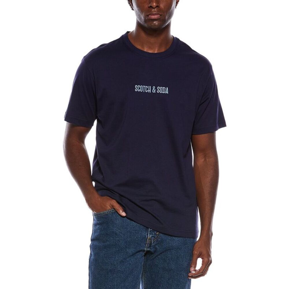 Scotch & Soda Mens Graphic T-Shirt, Blue